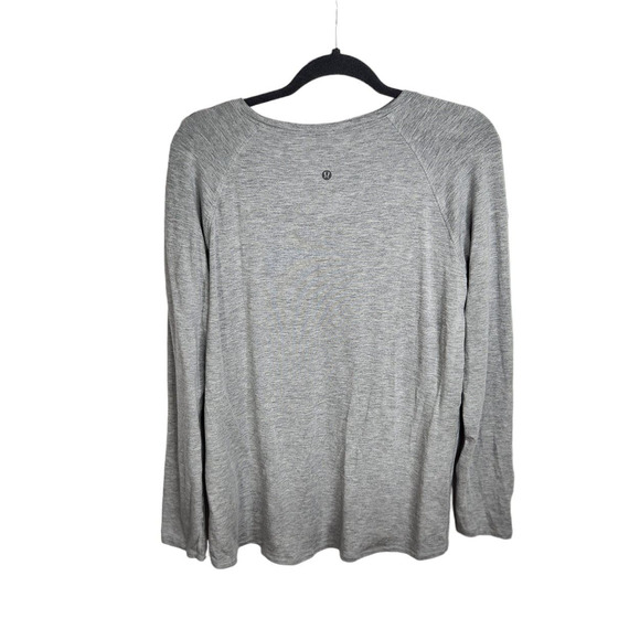 Lululemon Emerald Long Sleeve Top Heathered Medium Grey - Picture 4 of 5